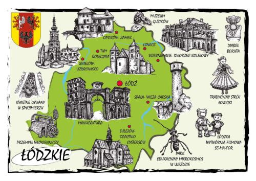Mapa województwa łódzkiego