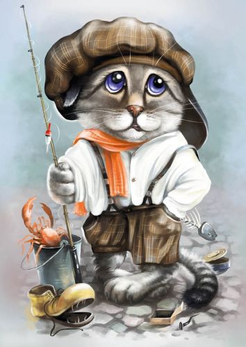 Cat the fisherman