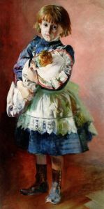 Malczewski Jacek - Portret Julii, córki artysty z lalką