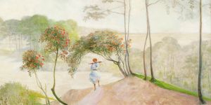 Malczewski Jacek - Pejzaż z jarzębiną, część lewa tryptyku "Idź nad strumienie"