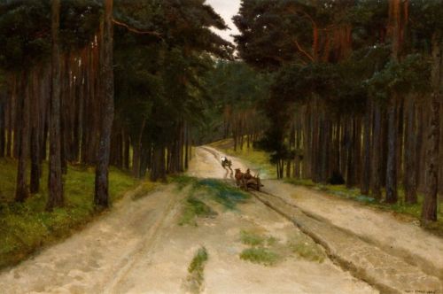 Chełmoński Józef - Droga w lesie