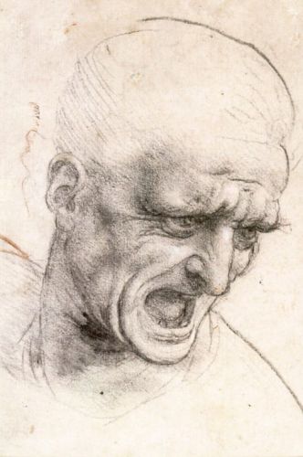 Da Vinci Leonardo - Study of Two Warriors' Heads