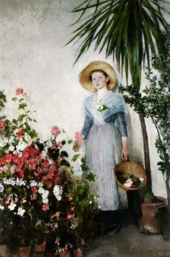 Boznańska Olga - W Oranżerii