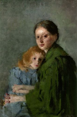 Boznańska Olga - Studium kobiety z dziewczynką