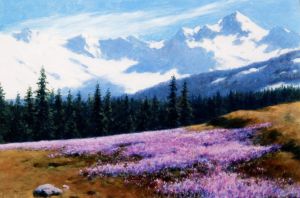 Witkiewicz Stanisław - Krokusy na tle śnieżnych gór