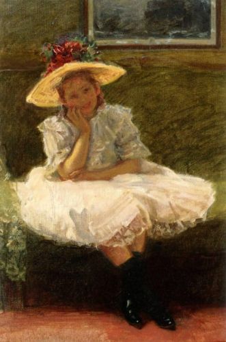 Podkowiński Władysław - Dziewczyna w kapeluszu
