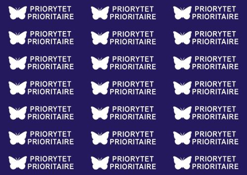 Naklejki: Priorytet (Motyl)