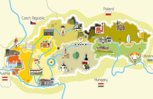 Outlet - Mapa Słowacji