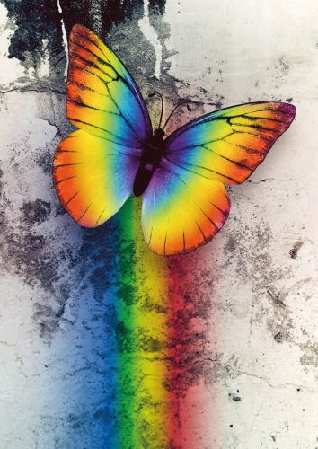 Tęczowy motyl