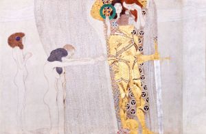 Klimt Gustav - Beethoven Frieze: "The Sufferings of Weak Humanity" and "The Well-Armed Strongman"