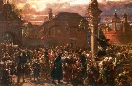 Matejko Jan - Wyjście żaków z Krakowa w roku 1549