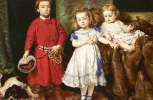 Matejko Jan - Portret trojga dzieci artysty: Tadeusz, Helena i Beata