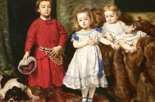 Matejko Jan - Portret trojga dzieci artysty: Tadeusz, Helena i Beata
