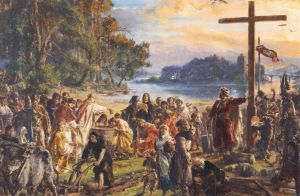 Matejko Jan - Zaprowadzenie chrześcijaństwa R.P. 965