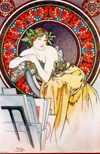 Mucha Alfons - Woman with Poppies