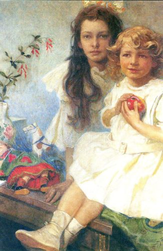 Mucha Alfons - Jaroslava and Jiri The Artist's Children