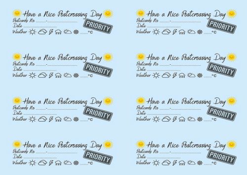 Naklejki: Postcrossing ID - Have a Nice Postcrossing Day