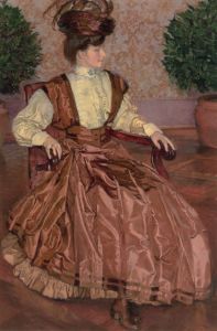 Mehoffer Józef - Portret żony (W laurowej sali)