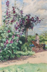 Mehoffer Józef - Malwy w ogrodzie