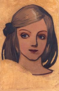 Mehoffer Józef - Portret dziewczynki na złotym tle