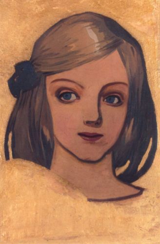 Mehoffer Józef - Portret dziewczynki na złotym tle