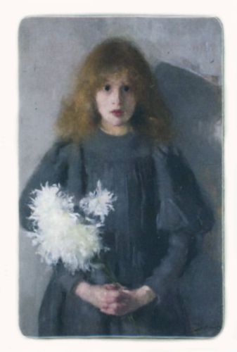 Magnes: Olga Boznańska - Dziewczynka z chryzantemami