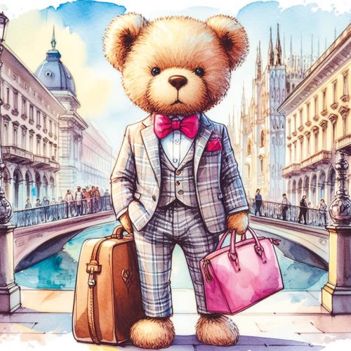 Fashionist Teddy Bear in Milan