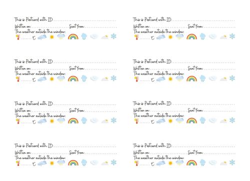 Naklejki: Postcrossing ID - Pogoda