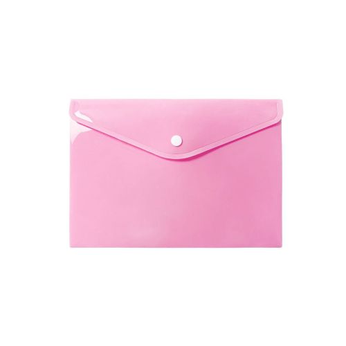 Teczka na zatrzask - pastelowy różowy