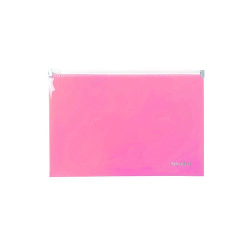 Teczka na suwak - A5 - pastelowy różowy