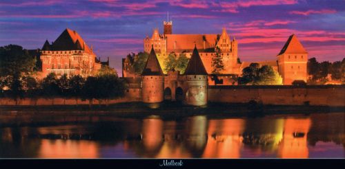 Malbork - pocztówka panoramiczna