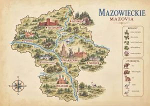 Mapa Mazowsza