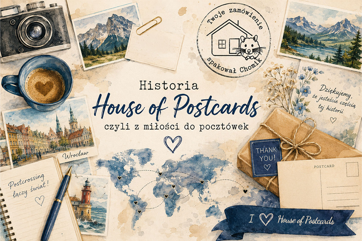 Historia House of Postcards czyli z miłości do pocztówek