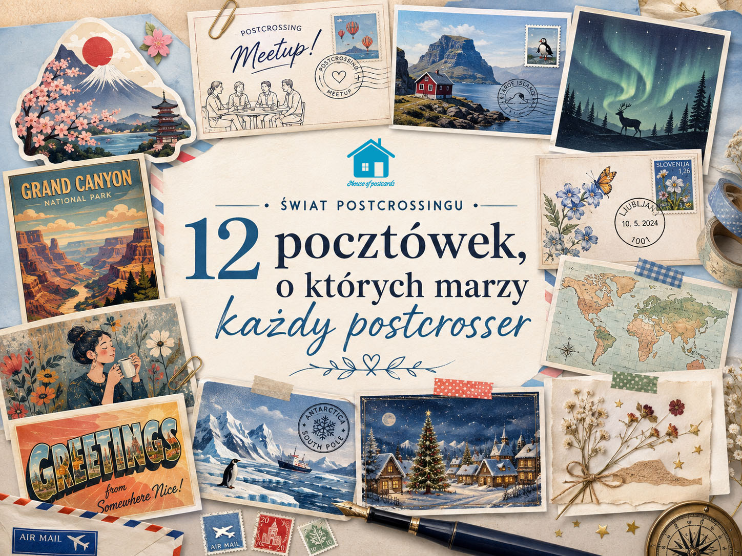 7 postcrossing na świecie - unikatowe pocztówki